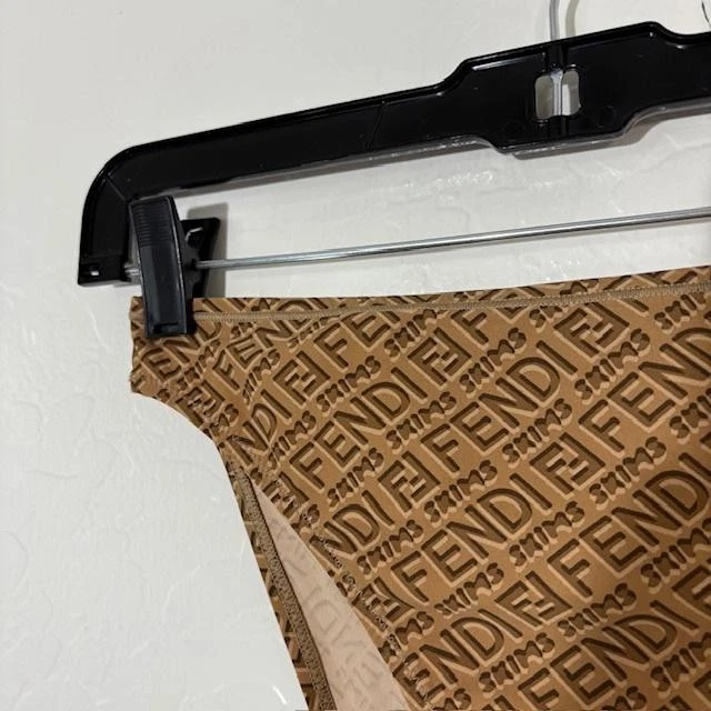 Fendi x Skims Bikini Bottom Womens Small Brown Monogram Allover Logo Swim Brief - Image 2 of 4