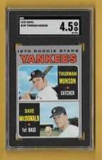 1970 Thurman Munson New York Yankees Topps #189 Rookie Card, SGC 4.5 VG EX+. rookie card picture