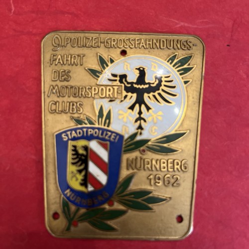 Vintage A D A C German Police 9th Major Search Drive Nurnberg