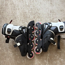 Osprey Adjustable Inline Skates Size 1-4 (33-37) Black/White/Red