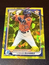 German Ramirez 2024 1st Bowman 🟡💎Sapphire Yellow Refractor /75 #BCP-93 Astros