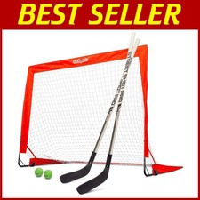 Street Hockey Goal Set with Sticks and Balls
