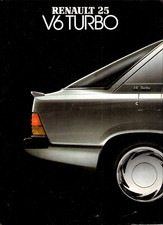 Renault 25 V6 Turbo 1985-1986 UK Market Foldout Sales Brochure