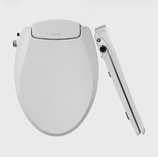 Brondell EcoSeat S101 White Elongated Non-Electric Bidet Seat Self-Clean