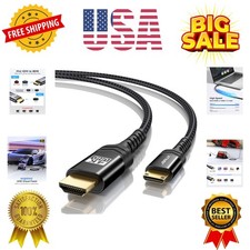Mini HDMI to HDMI Cable 6FT, Aluminum Shell, Braided High Speed 4K 60Hz HDM...