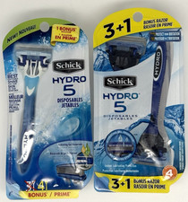 2 Pack Schick Hydro 5 Men's Disposable Razors 8 Total DISCONTINUED.