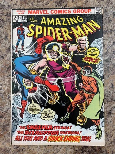 AMAZING SPIDER-MAN #118 -Mar 1973- FN 6.0 -Smasher Death- Disruptor App