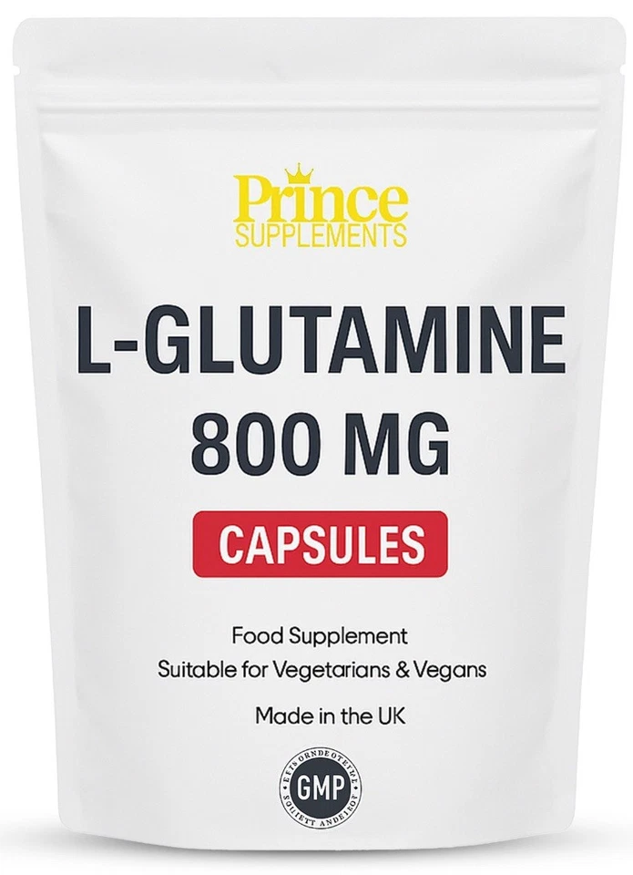PRINCE SUPPLEMENTS L-GLUTAMINE 850MG CAPSULES /TABLETS WORKOUT/RECOVERY VEGAN AMINO ACID Uk MADE