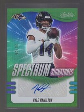 Kyle Hamilton 2025 Absolute Green Spectrum Signatures Autograph.  20/25