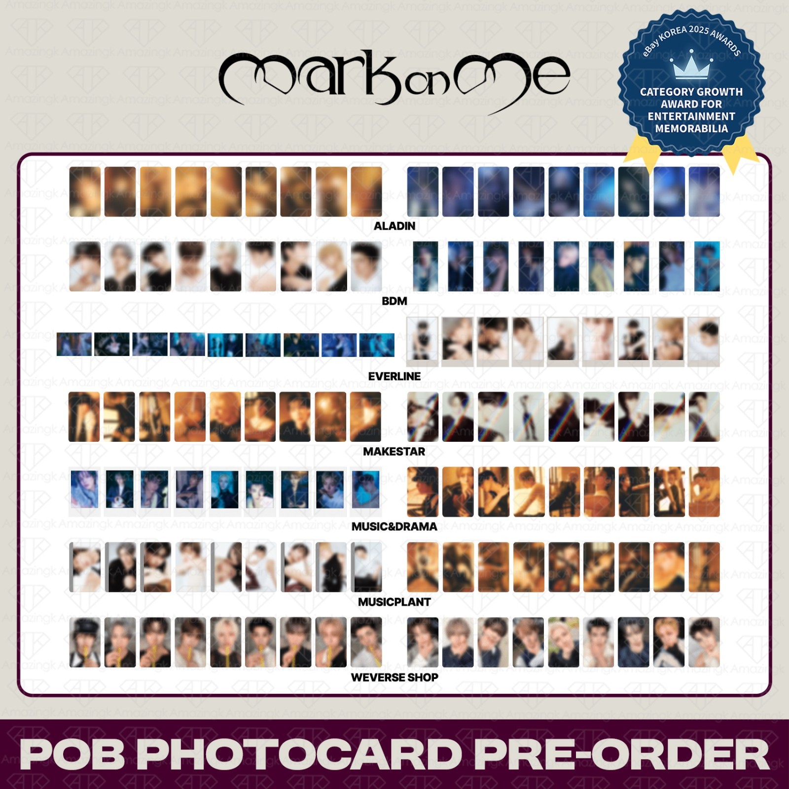 [PreSale] &TEAM KR 2nd Mini Album Mark on Me POB Photocard