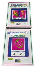 Didax Basic Skills Puzzles ALPHABET (age 5-6) + RHYMING WORDS (age 6-8)