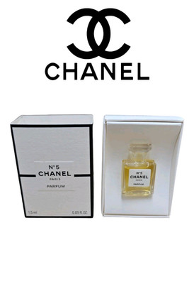 NIB AUTHENTIC Chanel No. 5 Parfum Mini Perfume Splash - 1.5 ml/0.05 fl.oz