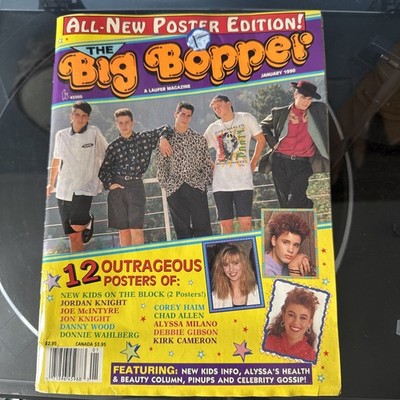 Big Bopper Magazine January 1990 New Kids on the Block Poster Edition And More