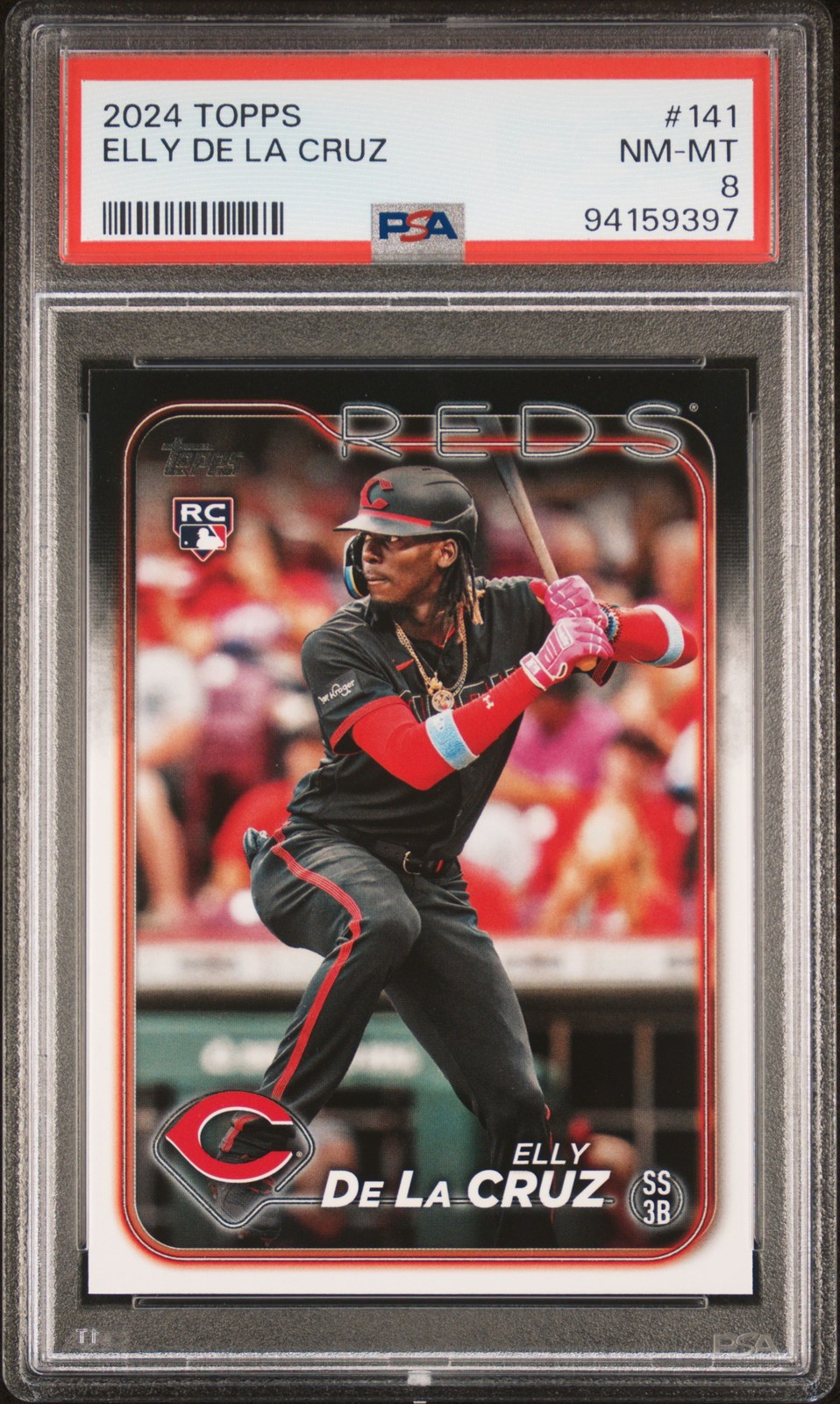 2024 TOPPS #141 ELLY DE LA CRUZ ROOKIE RC PSA 8