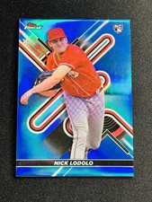 2022 Topps Finest Nick Lodolo #60 Blue Refractor /150 Rookie Reds RC