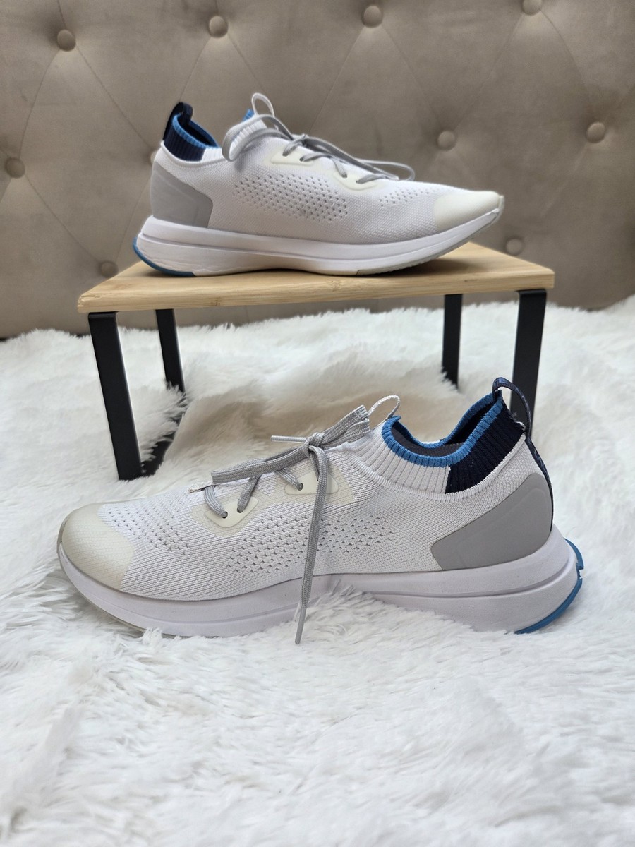 Lacoste Run Spin Knit Sneakers White Blue Knit Athletic  display picture 3