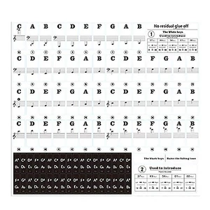 88 Clés 61 Clés 54 Stickers clavier pour piano transparent Electronic6935