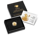 2021-W $5 1/10-oz T2 Proof American Gold Eagle w/ Box, OGP &COA