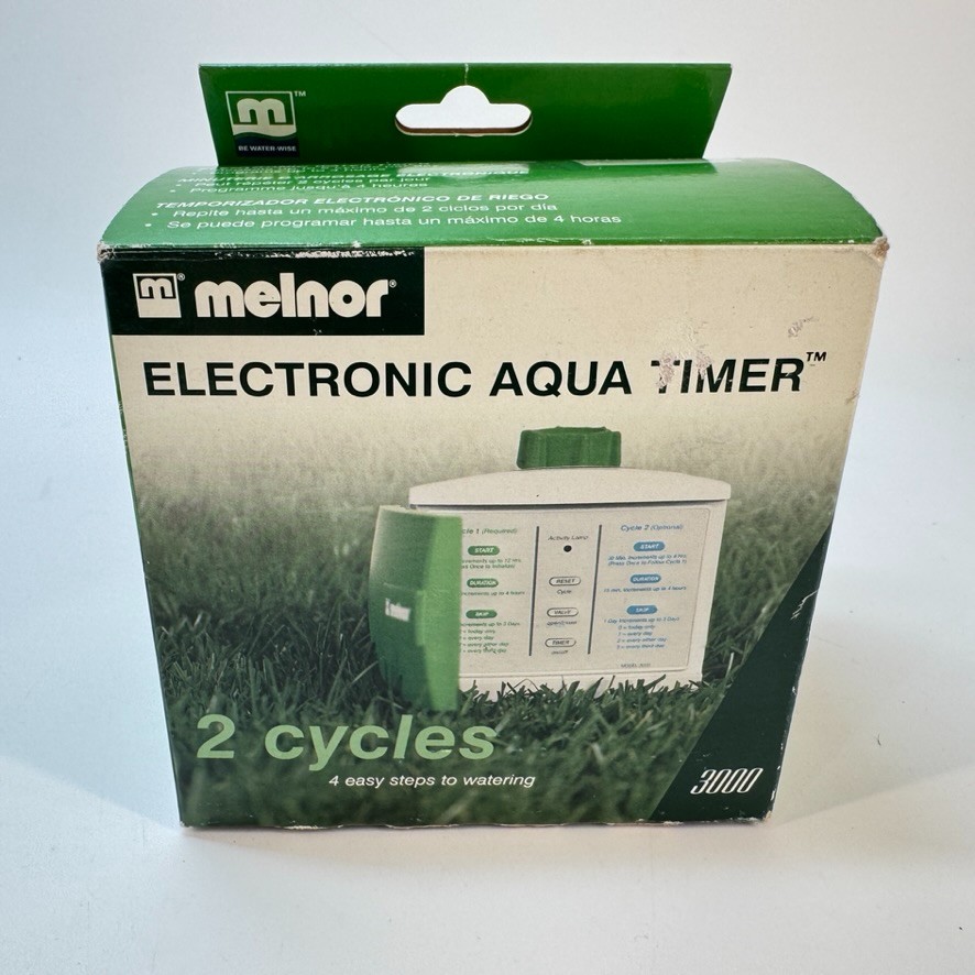 Melnor 3000 Electronic Aqua Timer New In Original Box 2 Cycles Per Day NIB