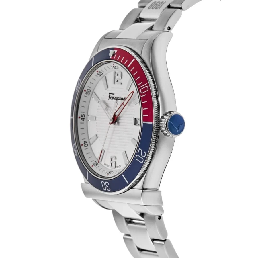 New Salvatore Ferragamo 1898 Sport White Dial Steel Men's Watch SFYK00520 - Image 3 of 4