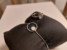 Schmuck Perlmutt SKAGEN + S. Oliver 925 Armband Damen SILBER Armreif Ring wneu