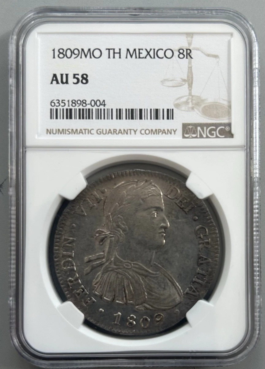8 Reales Silver 1809 Year Colonial Mexico Coins (Pre - 1821) for