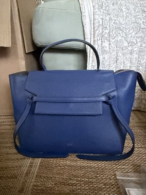 CELINE Blue Calf Skin Belt Bag Mini