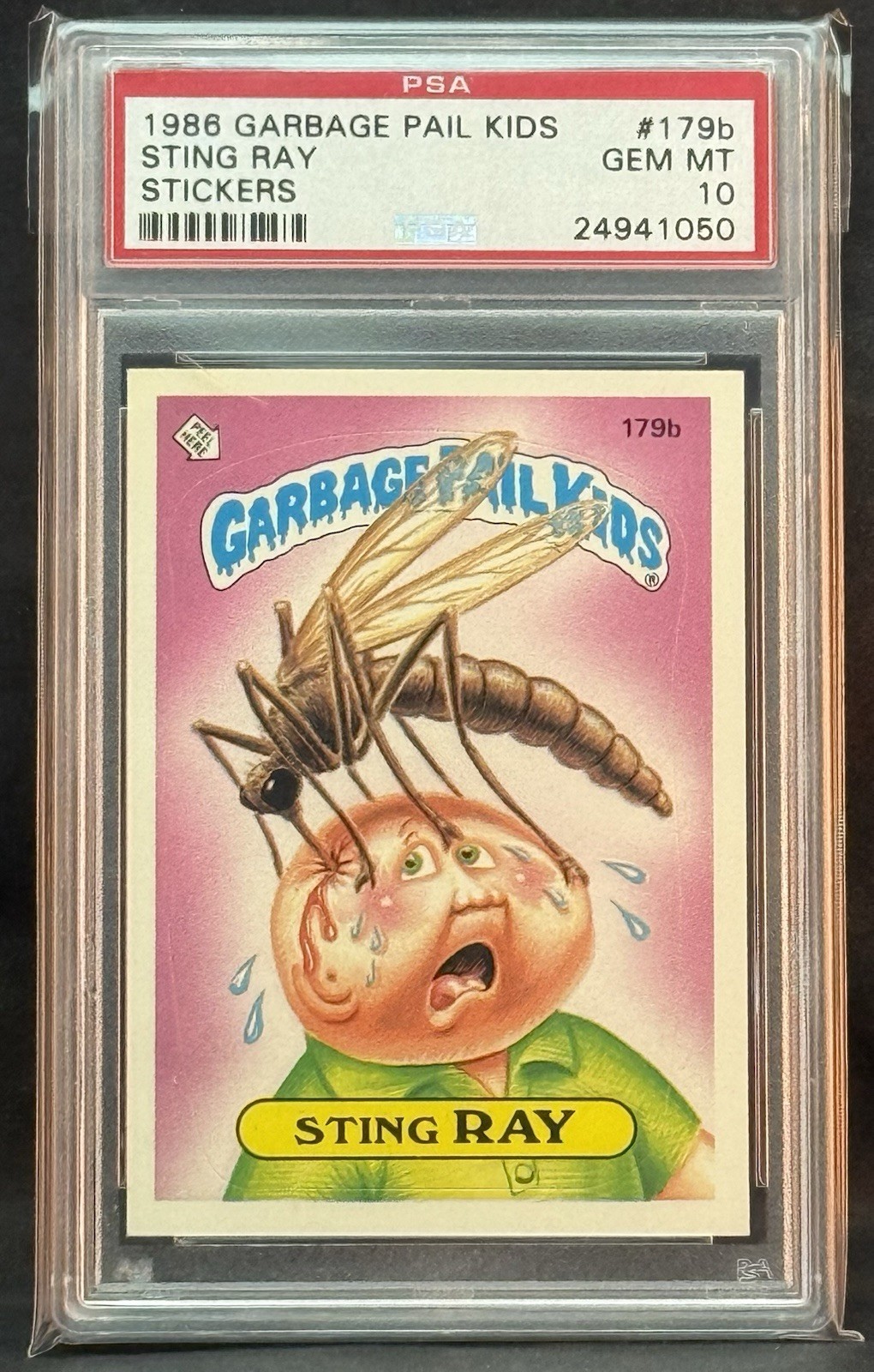 1986 GARBAGE PAIL KIDS SERIES 5 #179B STING RAY PSA 10 GEM MINT view 1