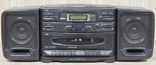 JVC PC-X110 Portable System CD Player AM-FM Cassette Hyper Bass - TESTED -