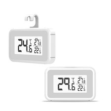 2 Pcs Digtal Fridge Freezer Thermometer Temperature Checker Hanging Hook Kitchen