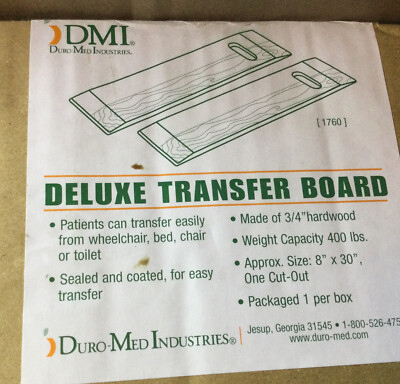 DMI Deluxe Wood Transfer Slide Board W/ 1 Cut-Out Brand New in Box