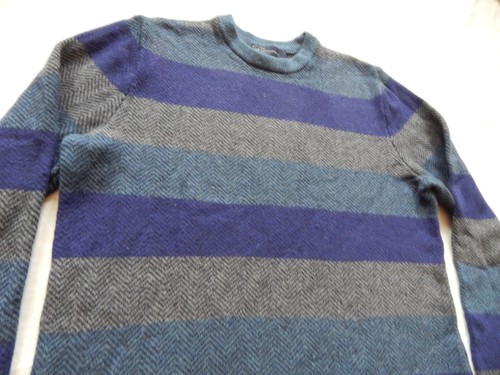 Wool Blue Purple Striped Crew Neck Pullover Sweater - XL Mens Gap - Picture 5 of 6