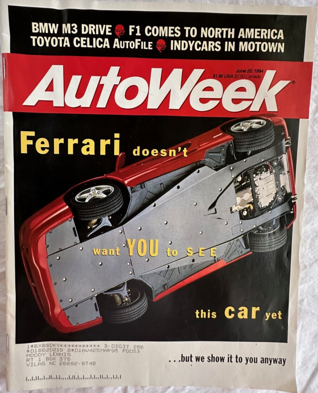 June 20, 1994 AutoWeek magazine Ferrari F355 BMW car news, racing news