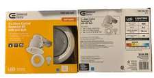 Lot Of 2 Commercial Electric  White 5” Glare Control Recessed Kits with LED bulb