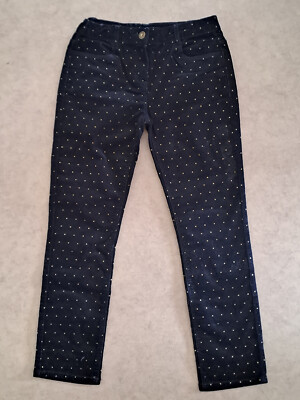 NEU Slim Hose Samt marineblau mit goldenen Punkten Vertbaudet - 10 Jahre