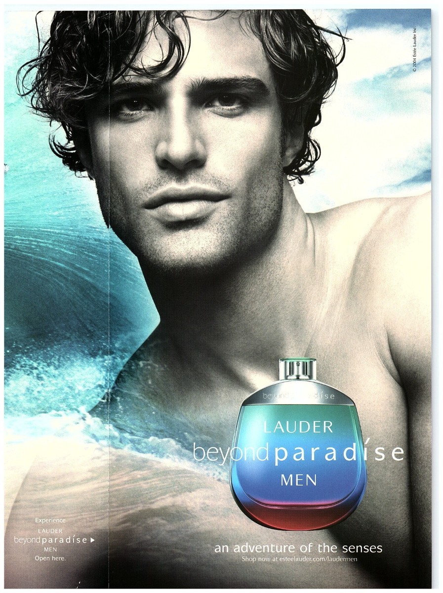 2004 Estee Lauder Beyond Paradise Fragrance Print Ad, Shirtless