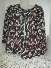 Women's Blazer Choices Black/White/Red Print Size Medium NWOT