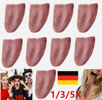1-5Stk Harmless Realistische Fake Zunge Magic Trick Witz Streich Scary Spielzeug