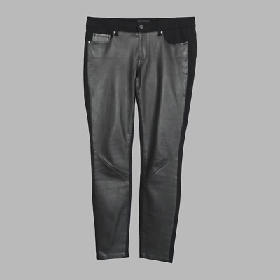 Paige Emily Ponte Leather Front Skinny Pants Hose | W29 | UK 10 | UVP 575 