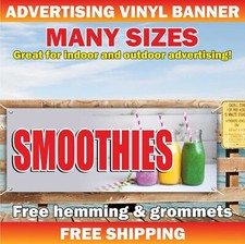 SMOOTHIES Advertising Banner Vinyl Sign health food fresh fruits tea bar drink
