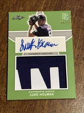 LUKE HOLMAN 2020 Leaf Perfect Game JERSEY PATCH AUTOGRAPH #16/25 LSU TIGERS REDS