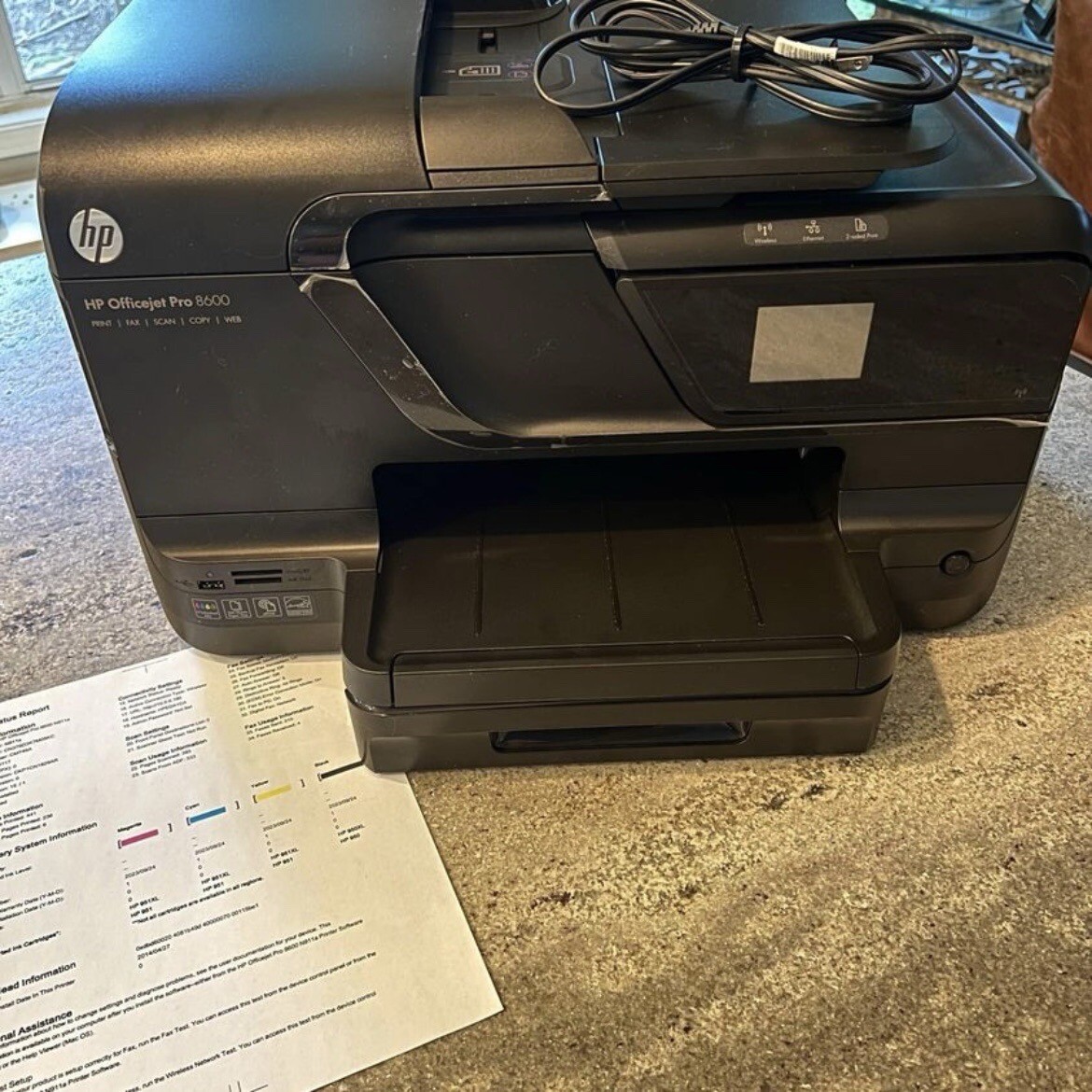 HP OfficeJet Pro 8600 AllInOne Inkjet Printer N911a Full Ink Page