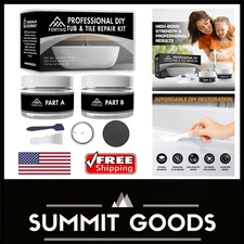 All-in-One White Bathtub Repair Kit for Cracked Porcelain and Acrylic Surfaces