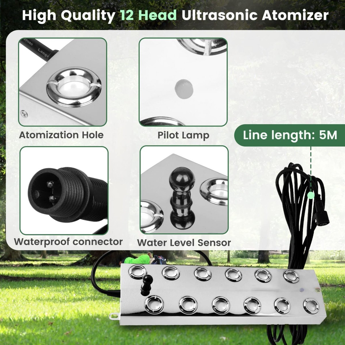 400W Mistmachine 8.5l/u Rookapparaat - 400W Waterdichte Voeding, 8,5 L/u Nevel Voor Vijver, Tuin En Decoratie Mistmaker Ultrasoon