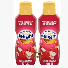 International Delight White Chocolate Raspberry Coffee Creamer, 32 fl oz 2 pack