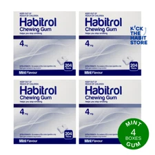 Habitrol Gum 4mg Mint  816 Pieces 4 boxes  x 204 pcs  Sugar Free 2027+