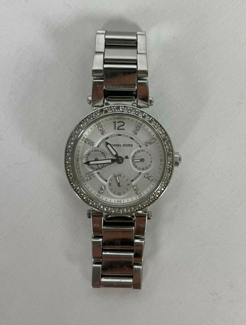 Pre-Owned Michael Kors Silver Studded Ladies Watch Michael Kors Women main image 4