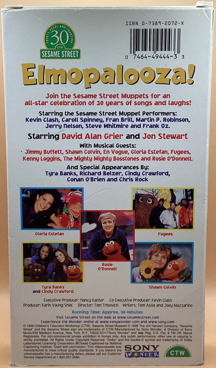 Elmopalooza! VHS 1998 Sesame Street Elmo **Buy 2 Get 1 Free** | eBay