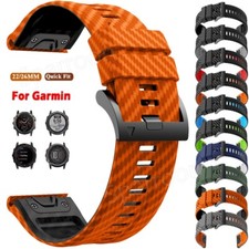 Quick Fit Silicone Band Strap for Garmin Fenix 8/E/7x/7 Pro/6x/6/5x/5 Plus/3HR