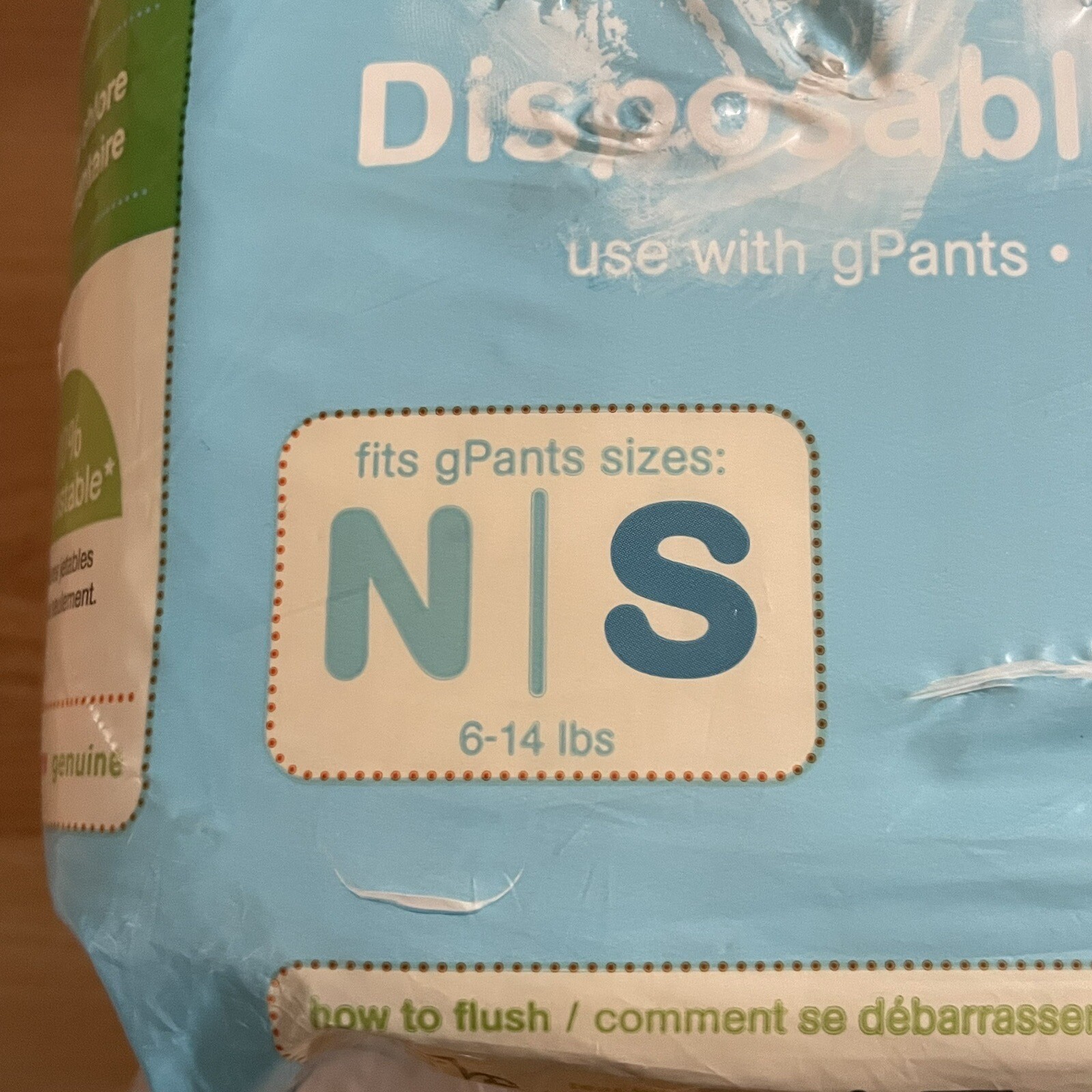 gDiapers Disposable Inserts Small 40 Count Diaper Disposal Bags for